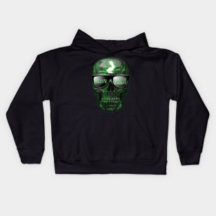 Skull Follow the white rabbit Kids Hoodie